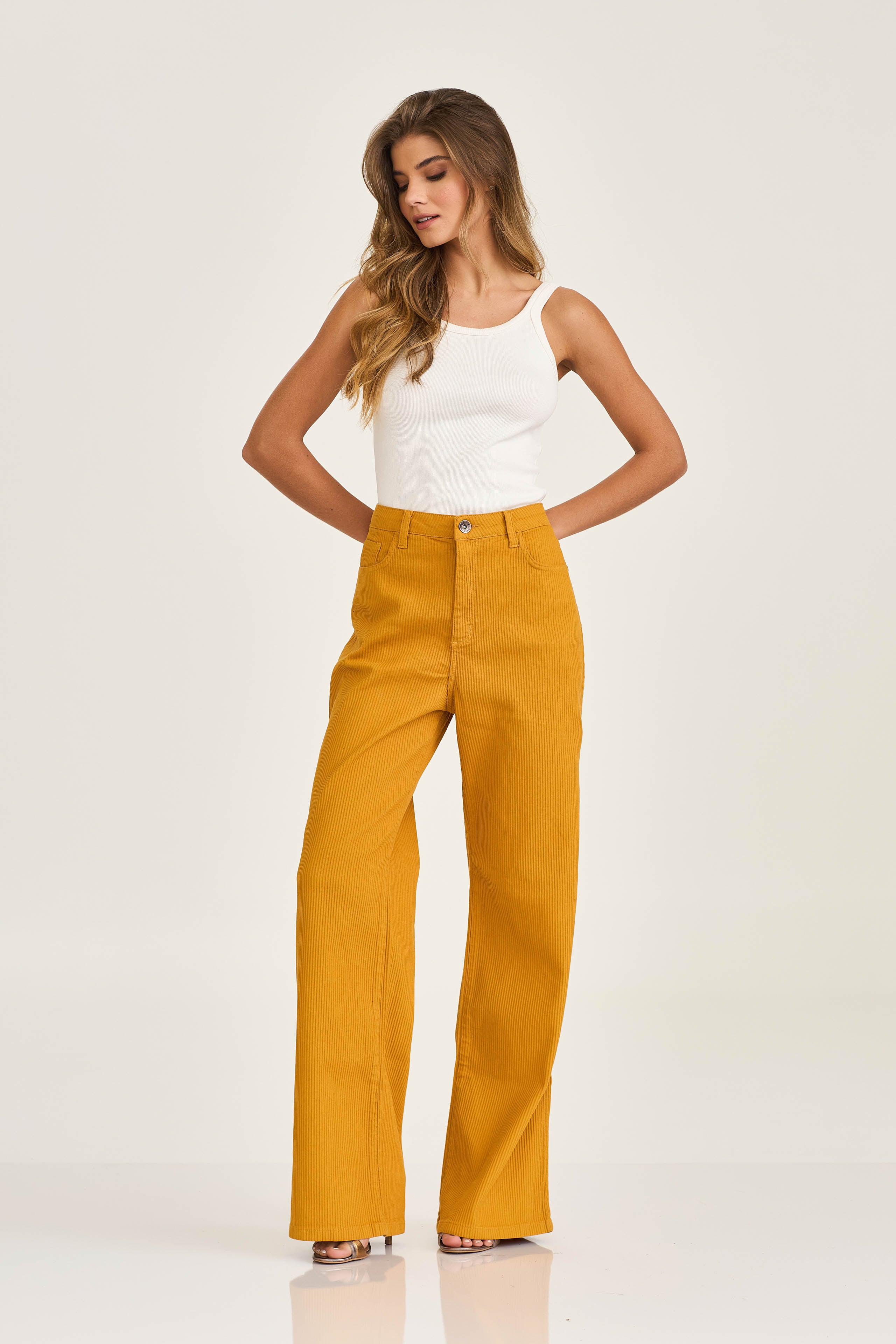 CALCA WIDE LEG SARJA PLAQUINHA 30167