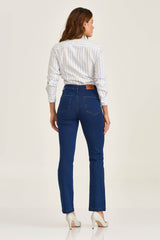 CALCA JEANS SLIM STRETCH BORDADA 30168