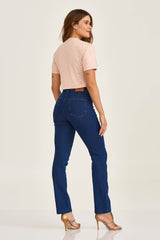 CALCA JEANS SLIM STRETCH BORDADA 30168