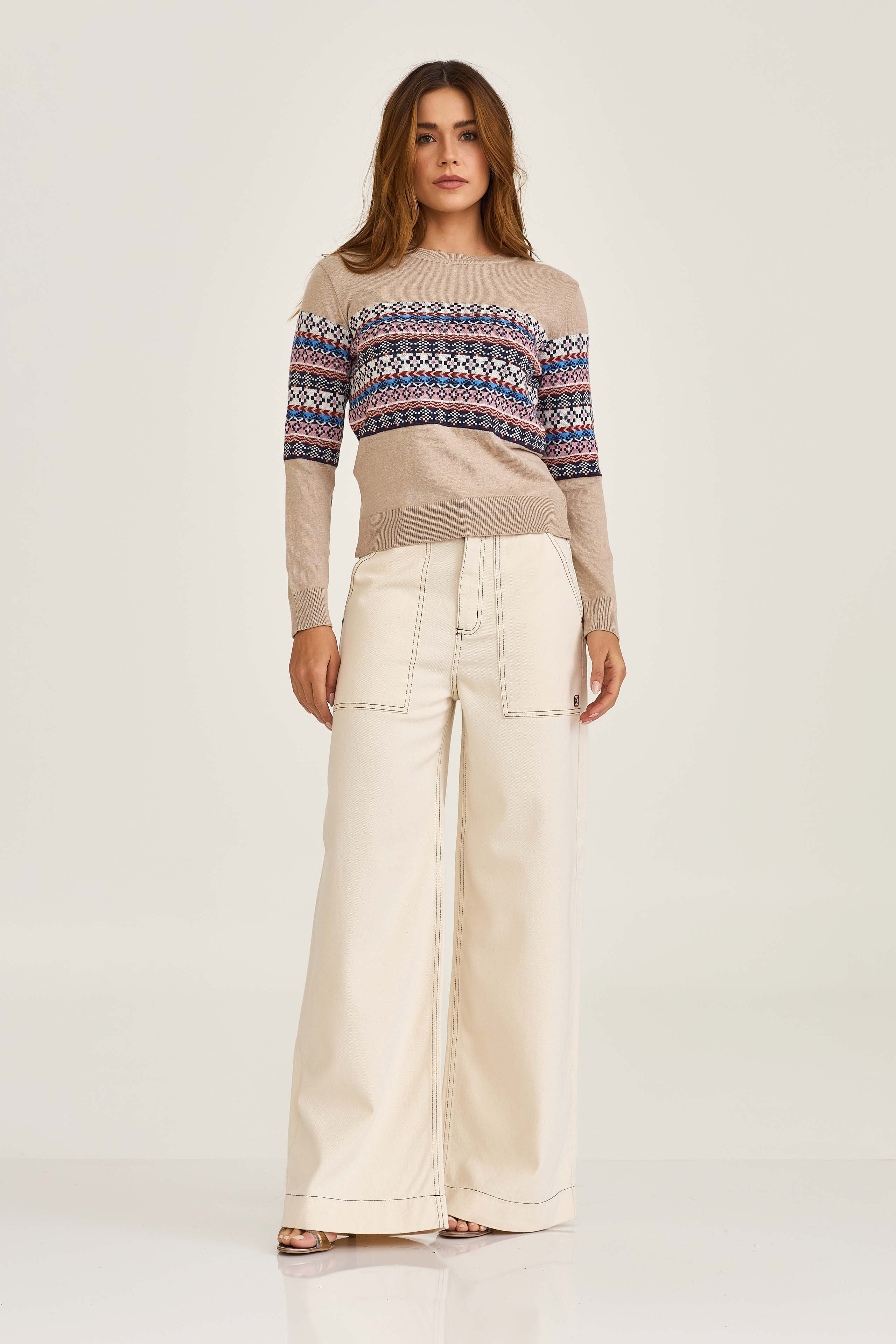 CALCA JEANS WIDE LEG RIGID 30169