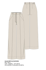 CALCA ALFATAIATARIA SARJA PLAQUINHA 30213