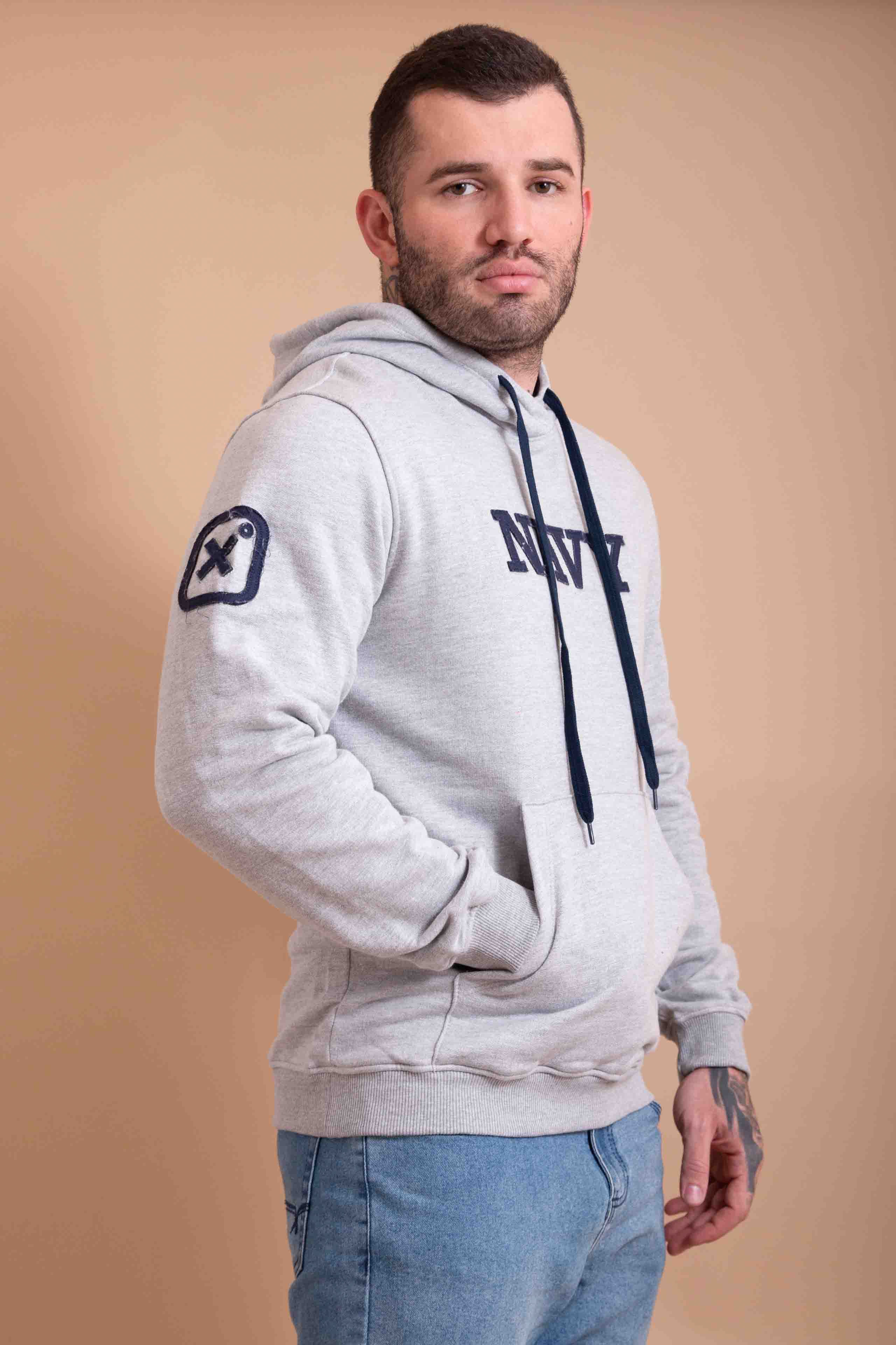 MOLETOM COM CAPUZ  BORDADO 3288