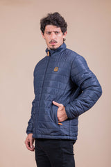 Jaqueta Puffer Com Detalhes Em Laranja |  7314