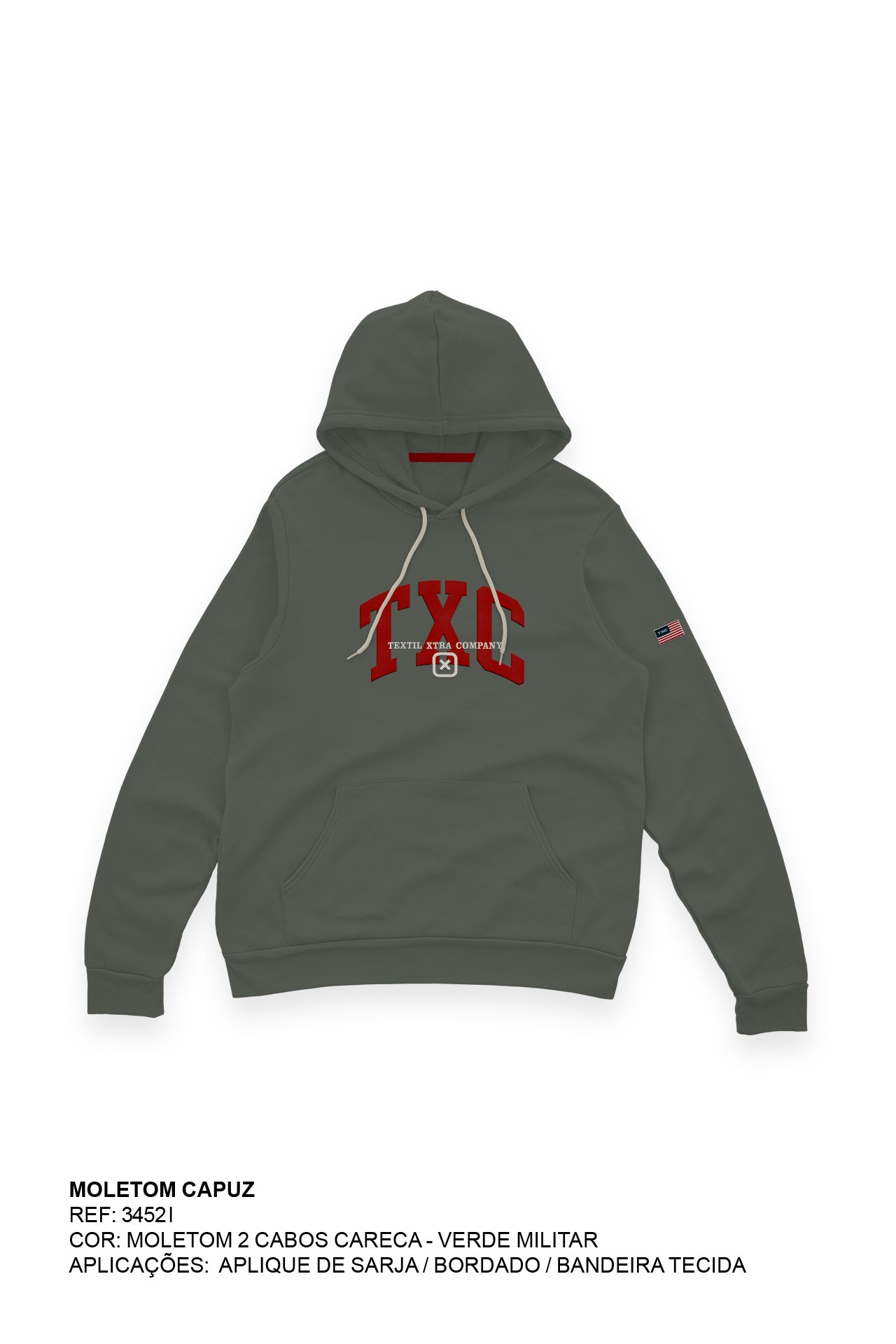 MOLETOM CAPUZ BORDADO 3452i INFANTIL