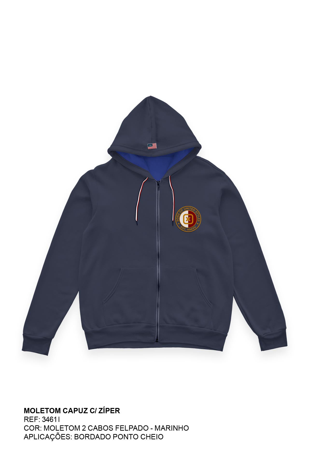 MOLETOM CAPUZ ESTAMPADO 3461i INFANTIL