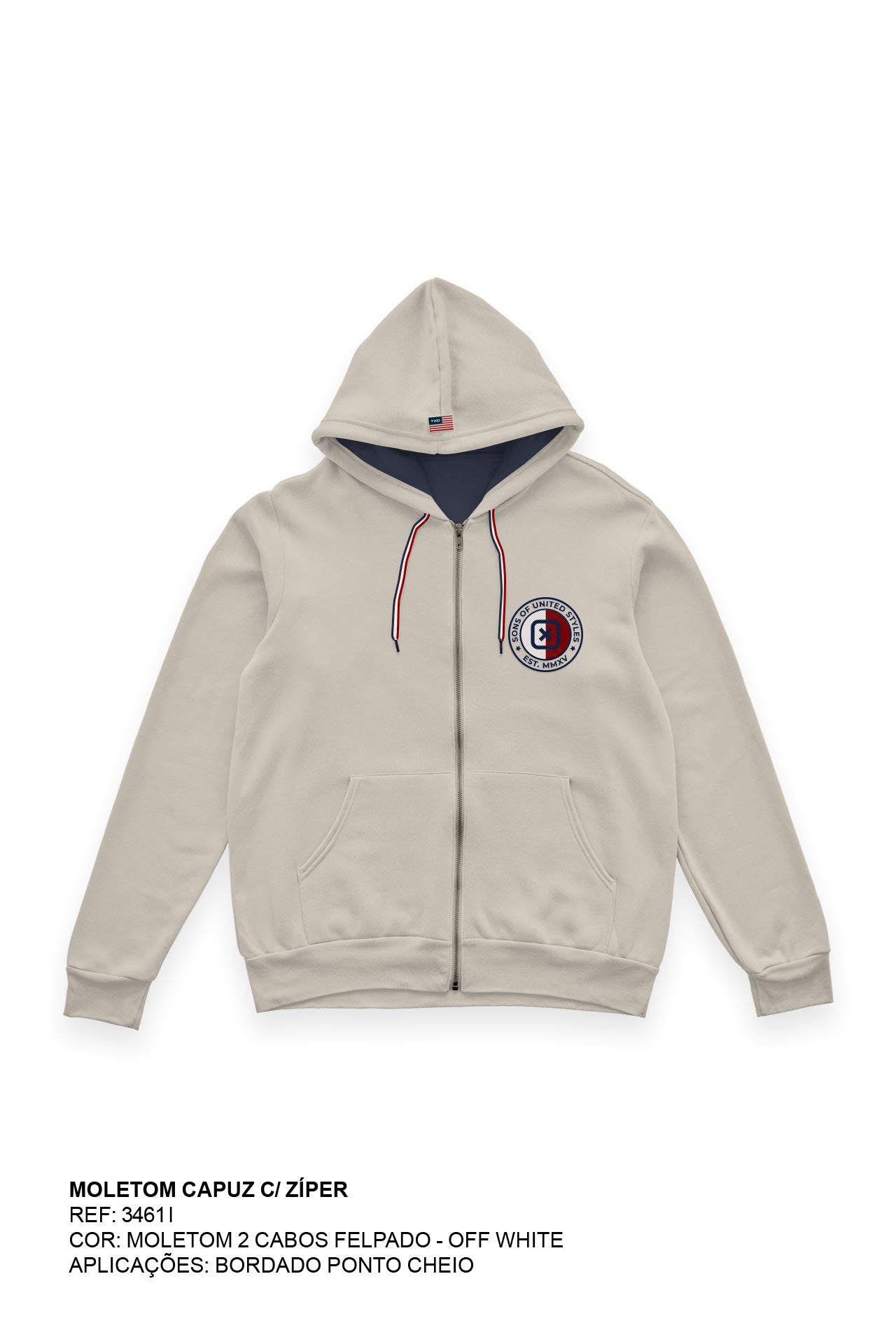 MOLETOM CAPUZ ESTAMPADO 3461i INFANTIL