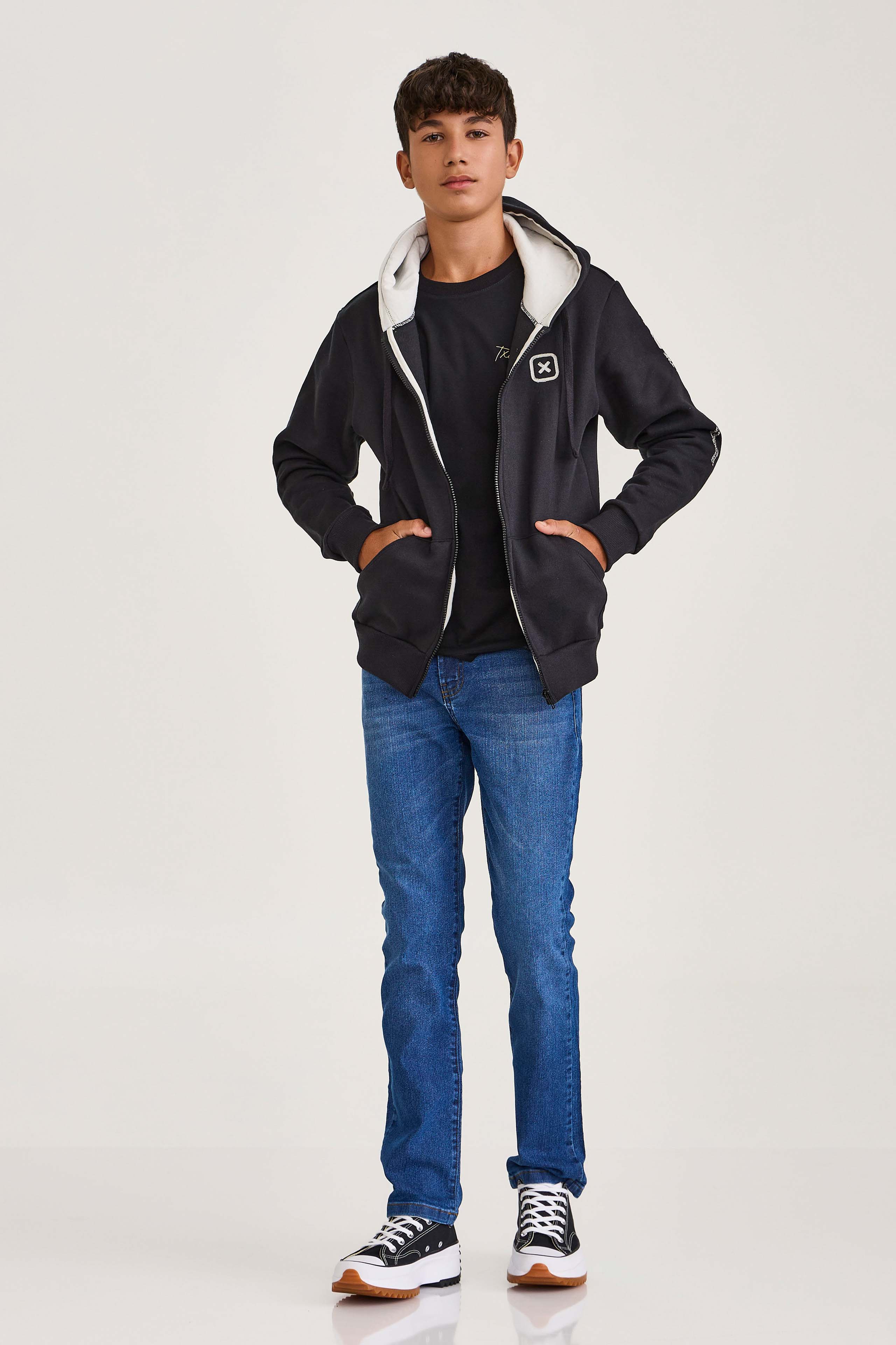 MOLETOM CAPUZ BORDADADO 3464i INFANTIL