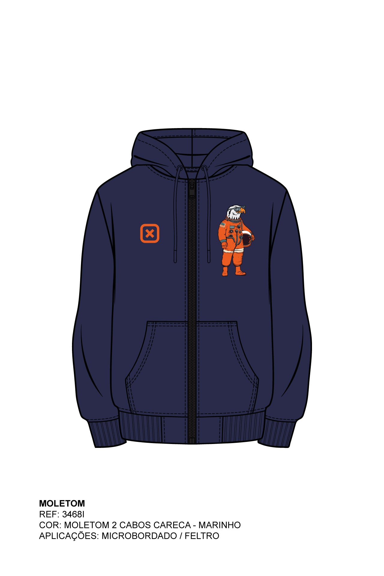 MOLETOM CUSTOM APLICADA 3468i INFANTIL