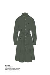 VESTIDO CHEMISE LINHO BORDADO 40085Vi INFANTIL