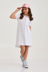 VESTIDO SLIM MEIA MALHA  BORDADO 40086Vi INFANTIL