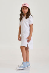 VESTIDO SLIM MEIA MALHA  BORDADO 40086Vi INFANTIL