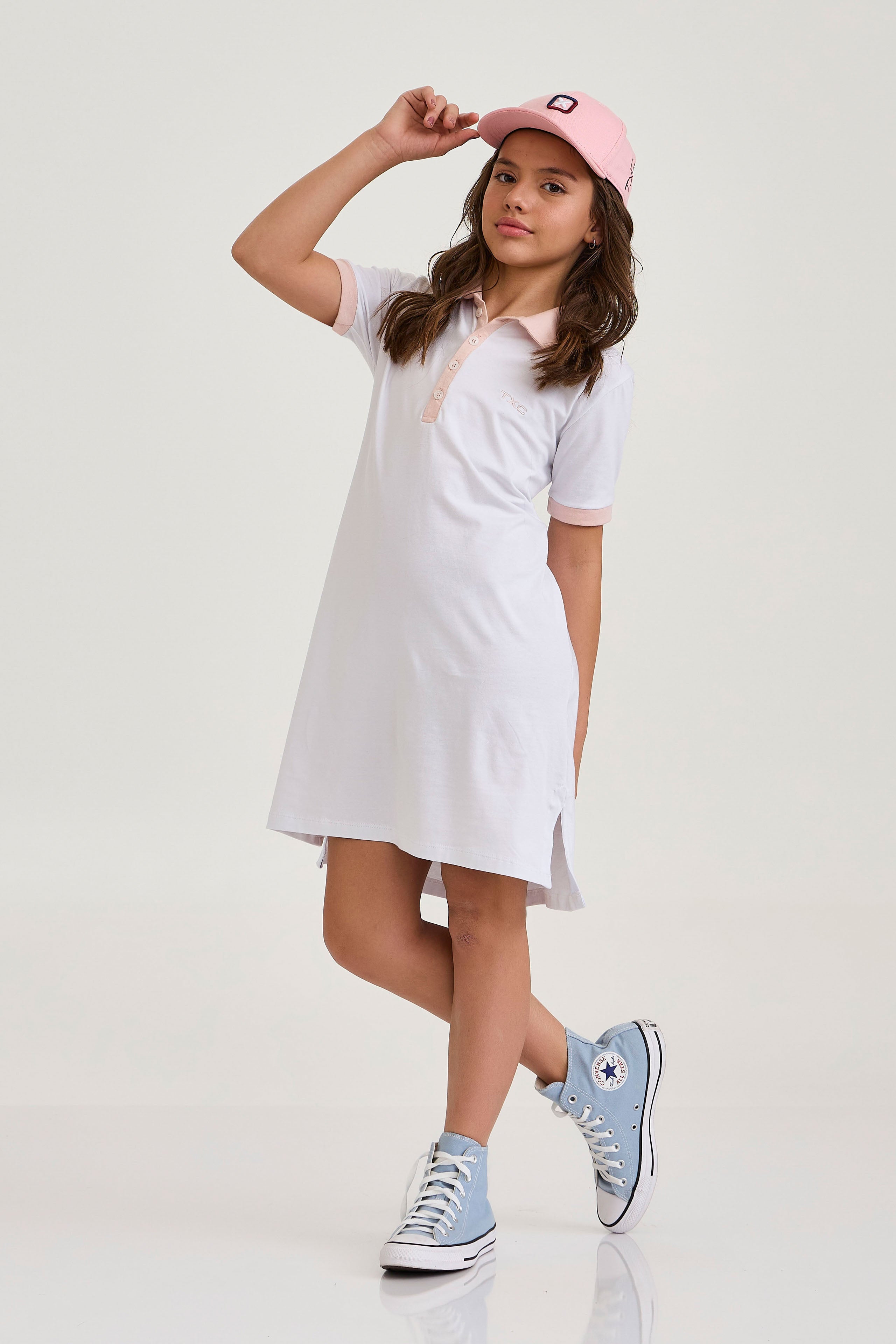 VESTIDO SLIM MEIA MALHA  BORDADO 40086Vi INFANTIL