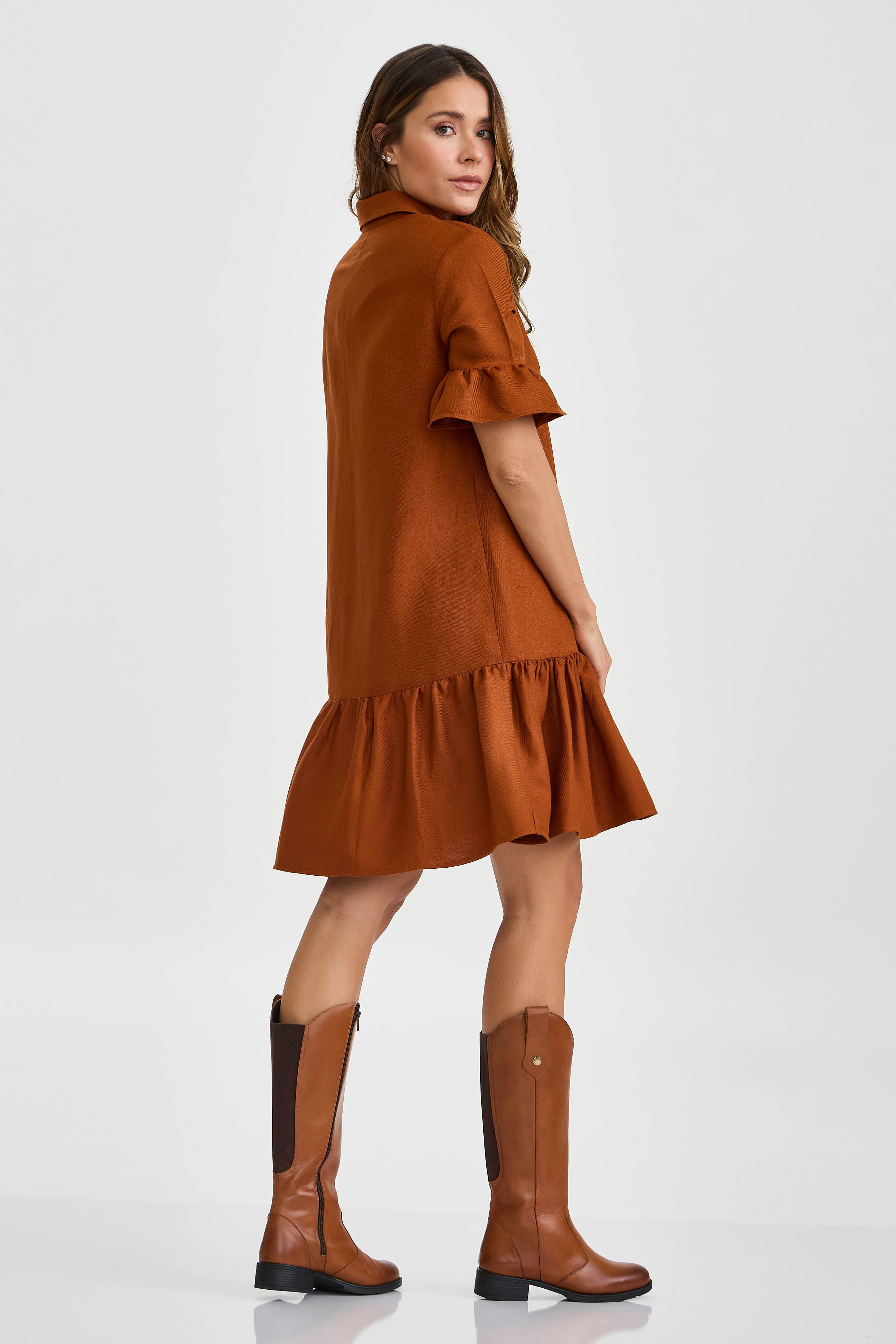 VESTIDO EVASE MALHA PLAQUINHA 40091V