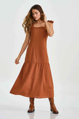 VESTIDO LONGO LINHO COM PLAQUINHA 40094V