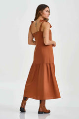 VESTIDO LONGO LINHO COM PLAQUINHA 40094V