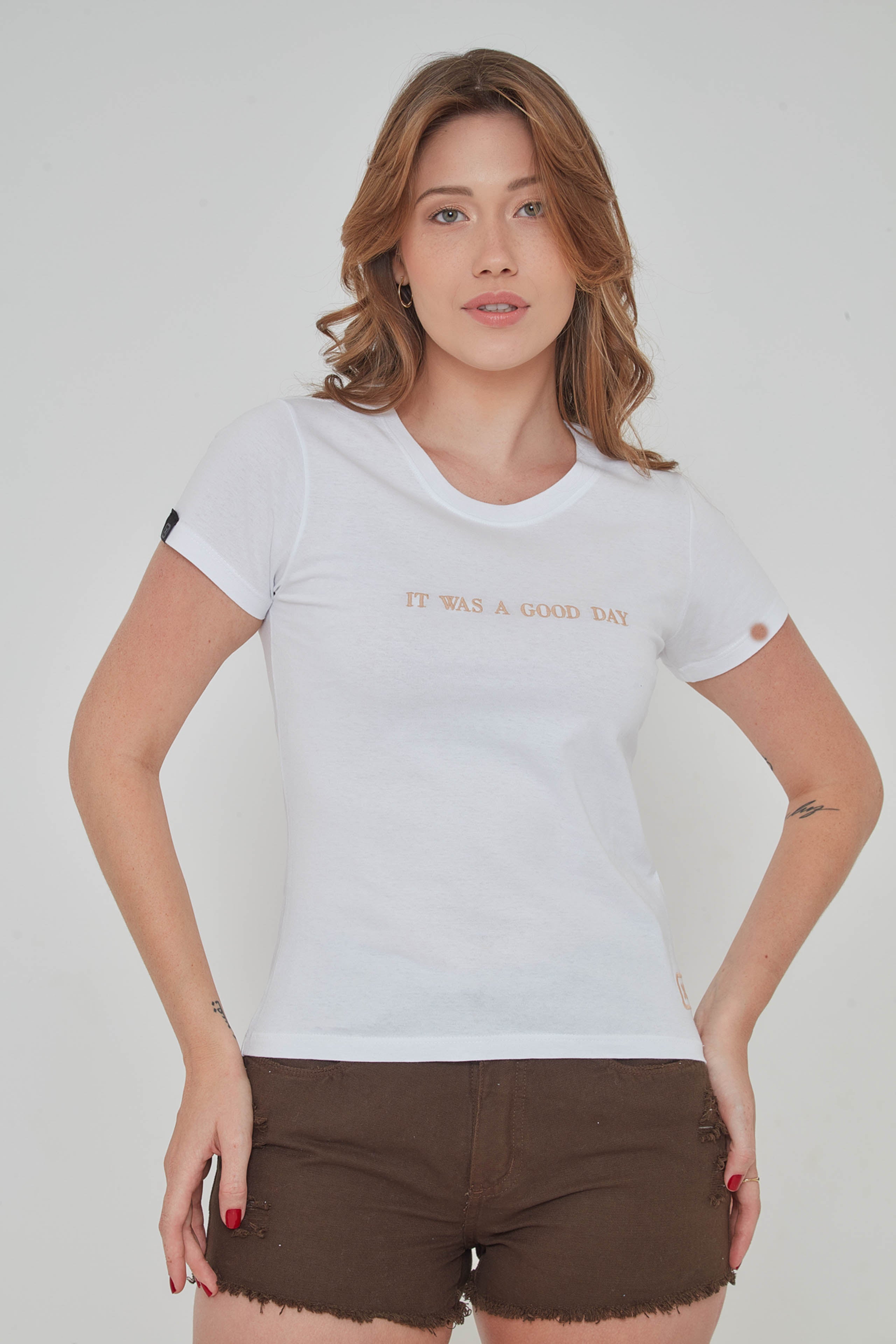 T-shirt Feminina Bordada Good Day TXC - 50193