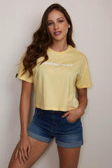 Cropped Feminino Amarelo Good Day Custom X - 50206