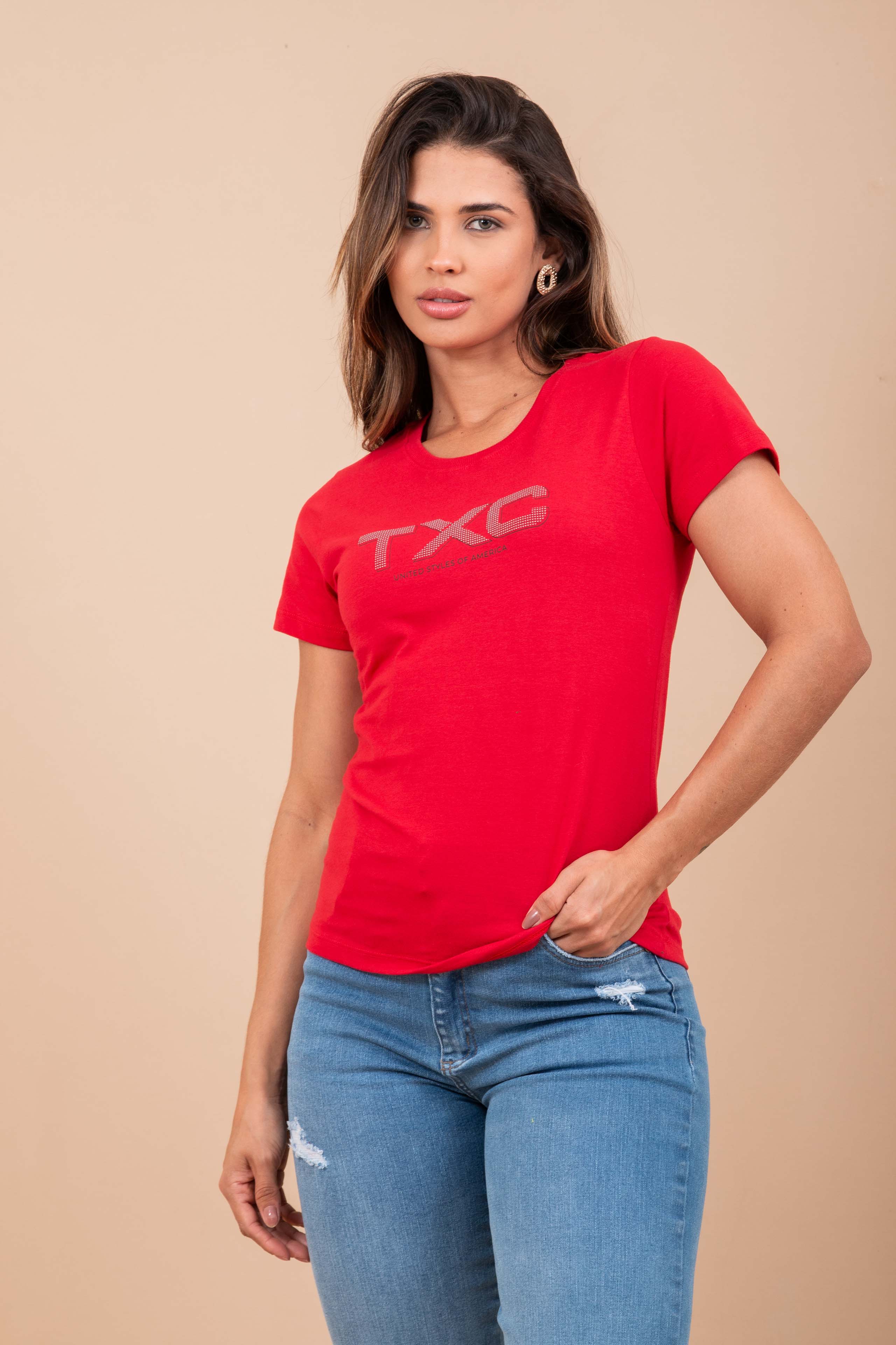 Camiseta Feminina Estampa em Silk | 50741