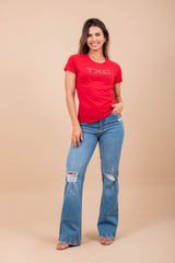 Camiseta Feminina Estampa em Silk | 50741