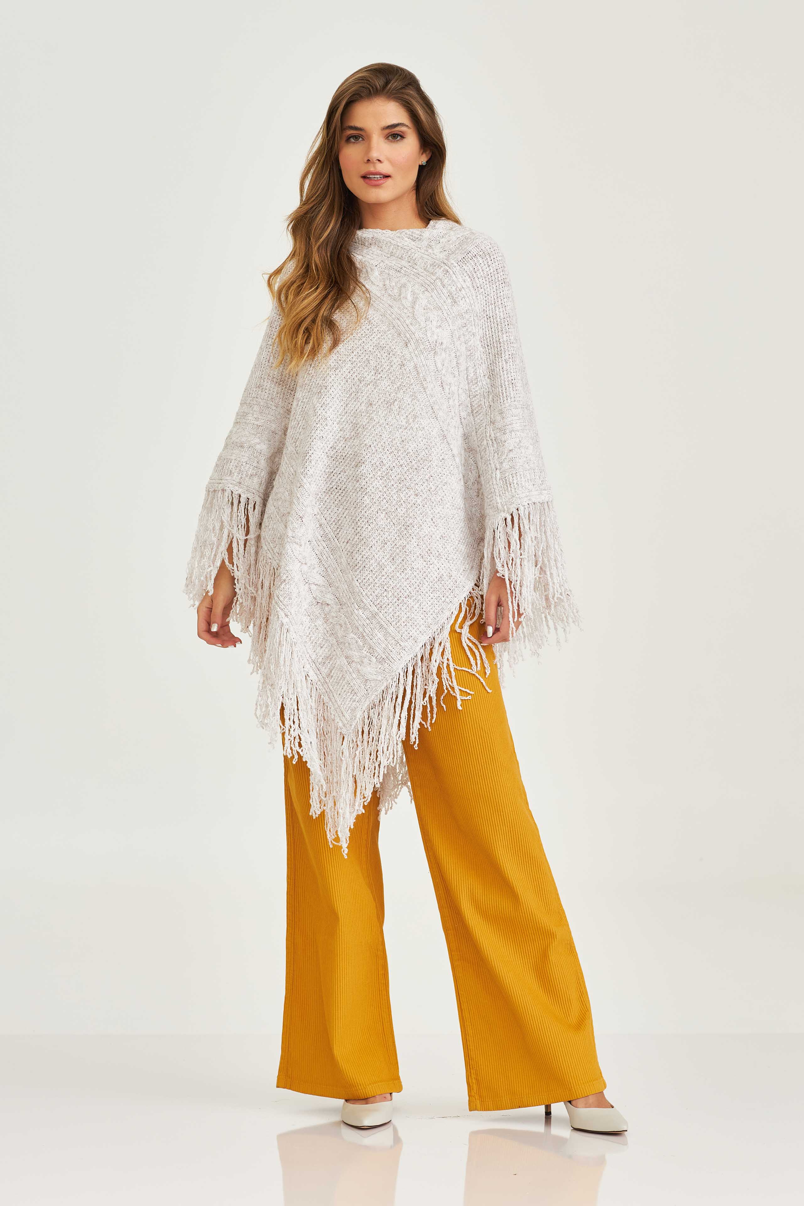 PONCHO TRICOT CUSTOM BORDADO 5091PON