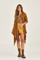 ECHARPE COM FRANJAS TRICOT PLAQUINHA 5092ECH