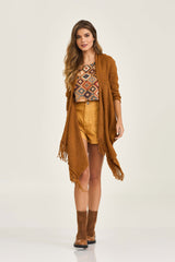 ECHARPE COM FRANJAS TRICOT PLAQUINHA 5092ECH