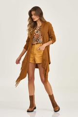 ECHARPE COM FRANJAS TRICOT PLAQUINHA 5092ECH