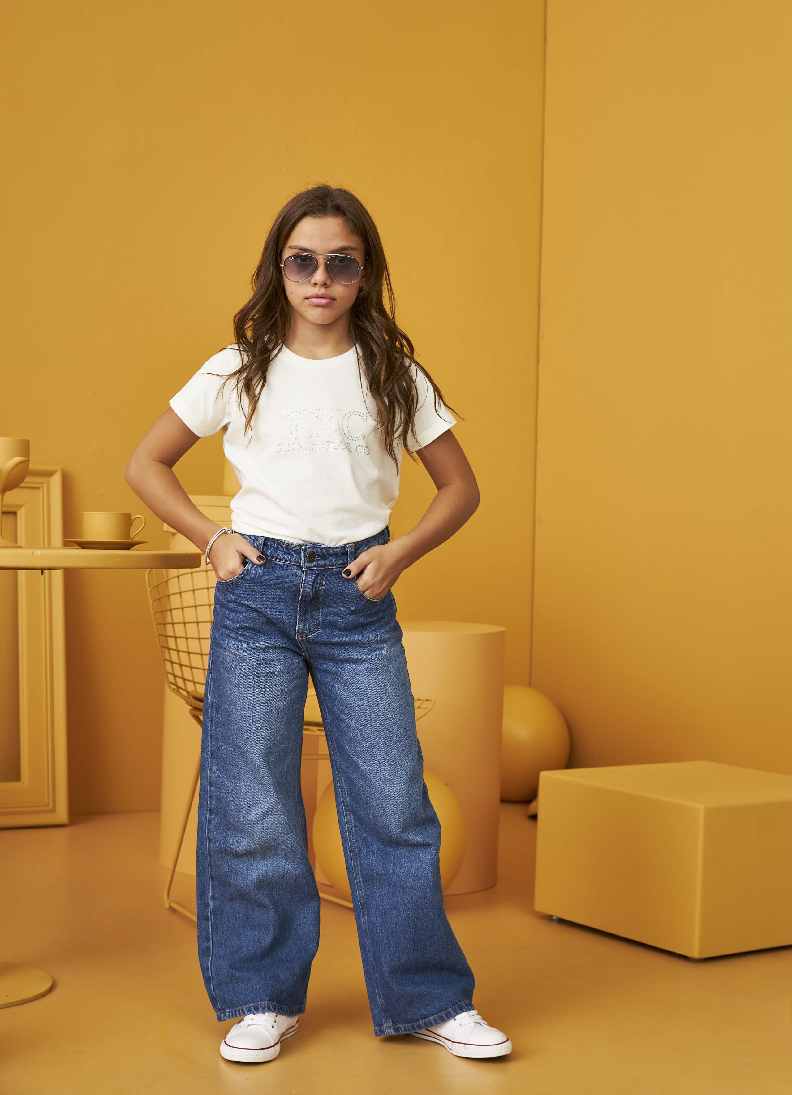 CAMISETA SLIM CUSTOM STRASS 50976i INFANTIL