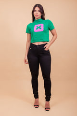 CROPPED SLIM CUSTOM MC ESTAMPADA 50988