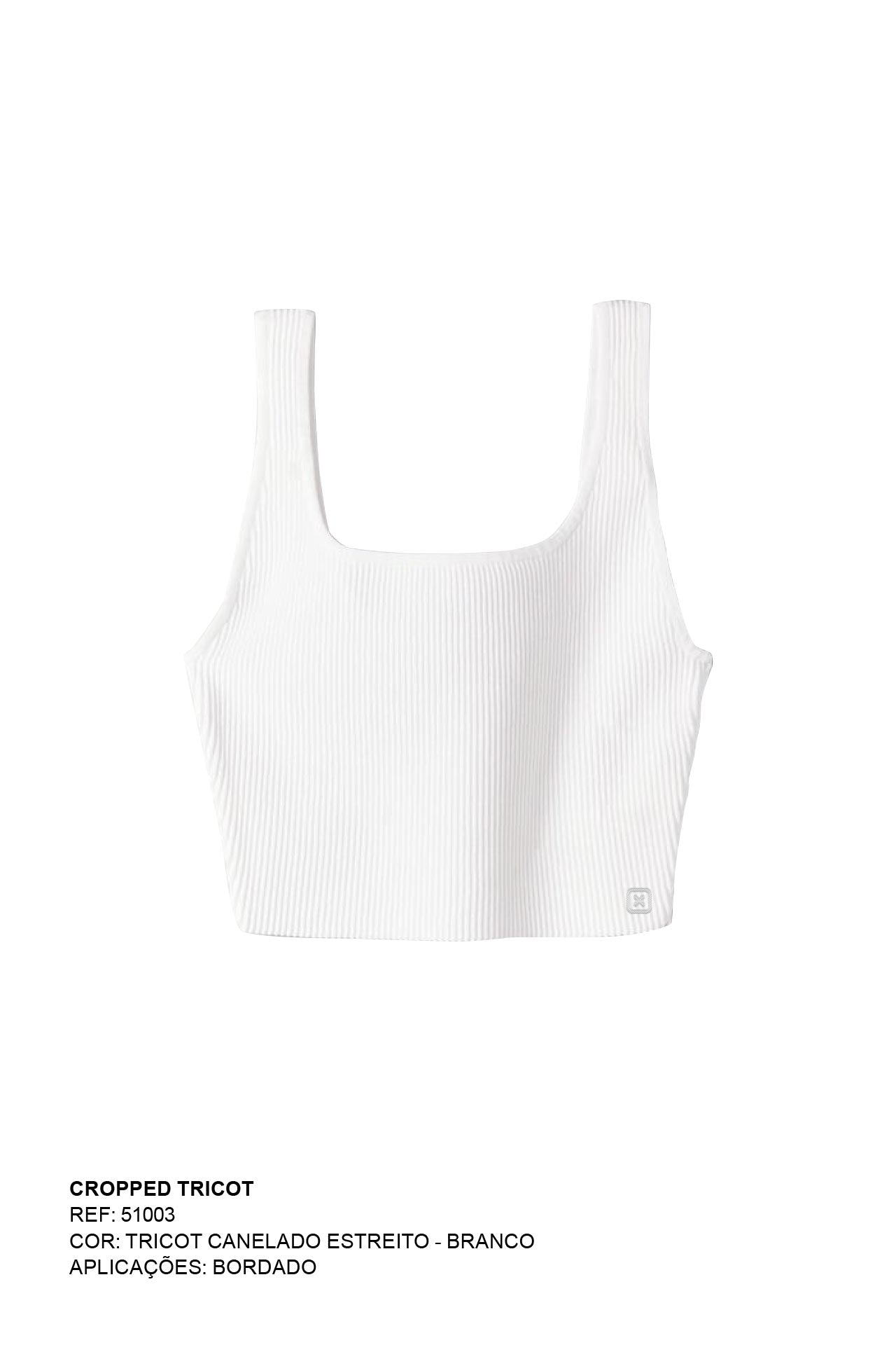 CROPPED DECOTE U TRICOT BORDADO 51003