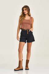 CROPPED DECOTE U TRICOT BORDADO 51003