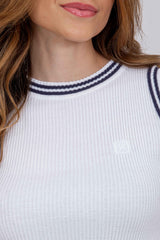 CROPPED GOLA REDONDA TRICOT BORDADO 51004