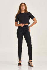 CROPPED SLIM MEIA MALHA STRASS 51023