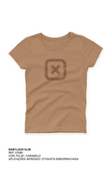 CAMISETA SLIM MEIA MALHA PENTEADA BORDADA 51048i INFANTIL