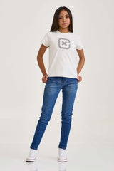 CAMISETA SLIM MEIA MALHA PENTEADA BORDADA 51048i INFANTIL