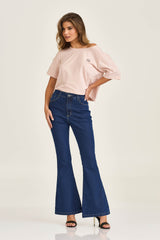 CROPPED REGULAR MEIA MALHA  STRASS 51068