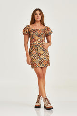 CROPPED LASTEX TAFETA ESTAMPADO 51091