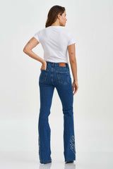 CAMISETA SLIM MEIA MALHA PENTEADA STRAS 51124