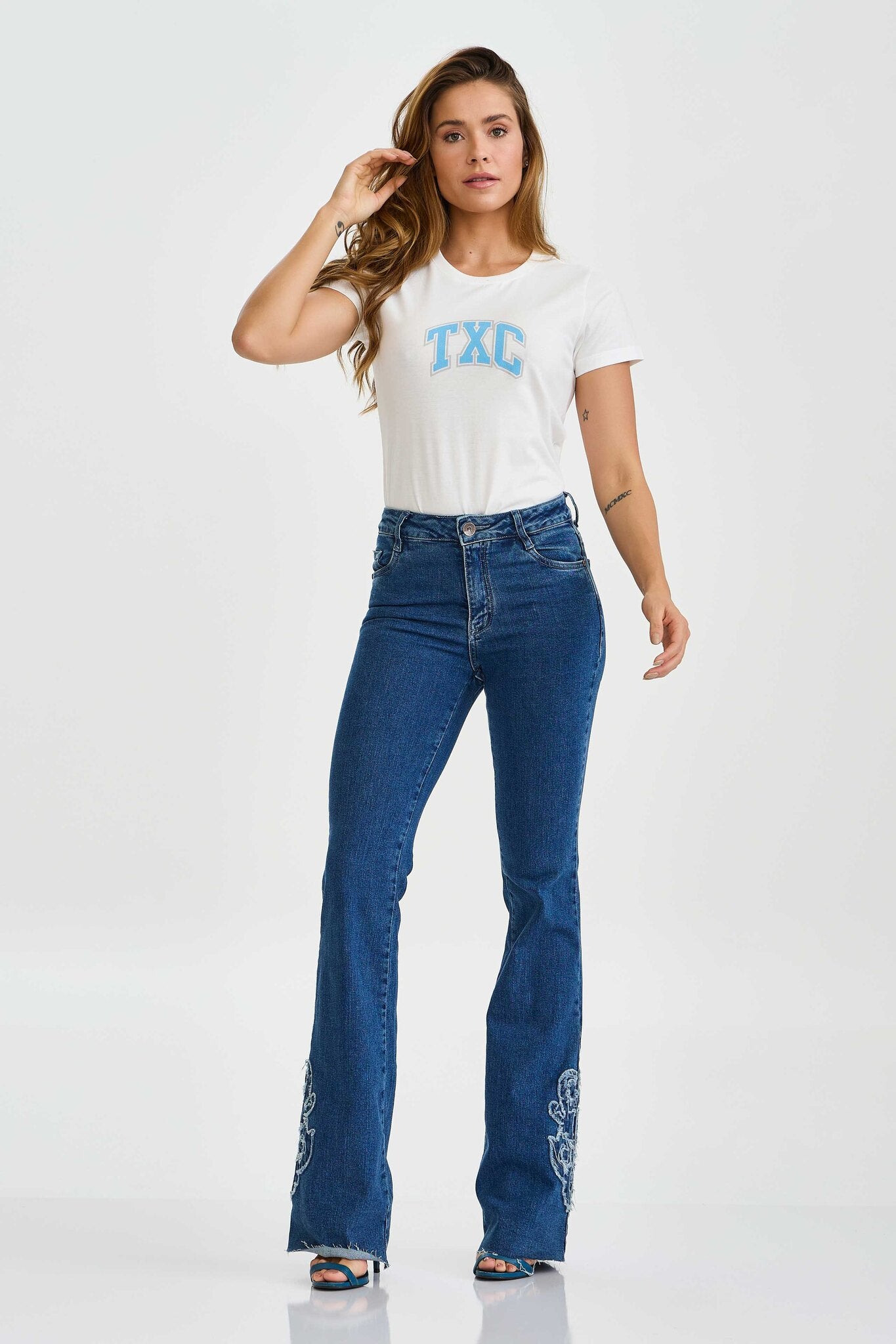 CAMISETA SLIM MEIA MALHA PENTEADA ESTAMPADA 51135