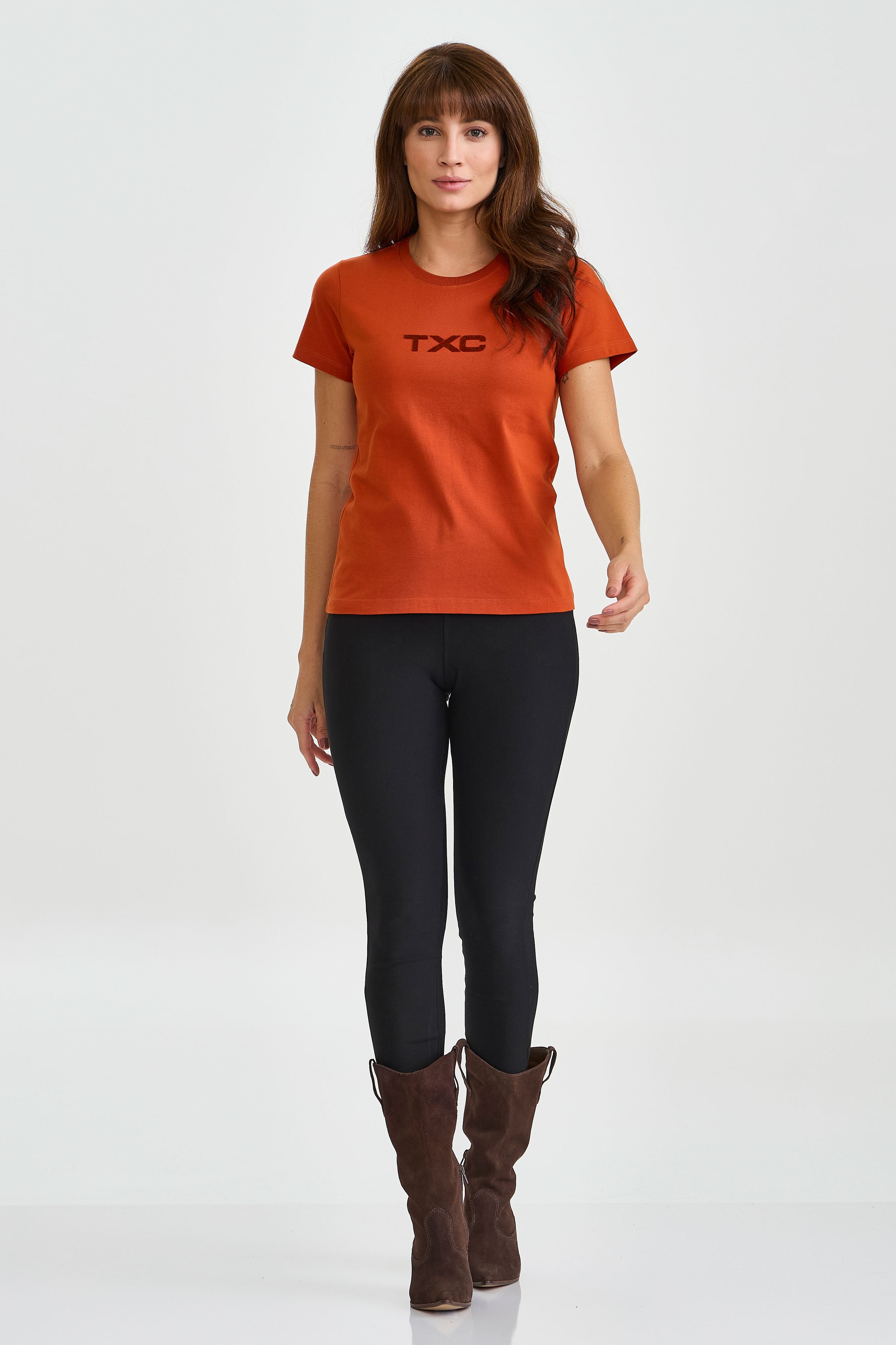 CAMISETA SLIM MEIA MALHA PENTEADA ESTAMPADA 51138