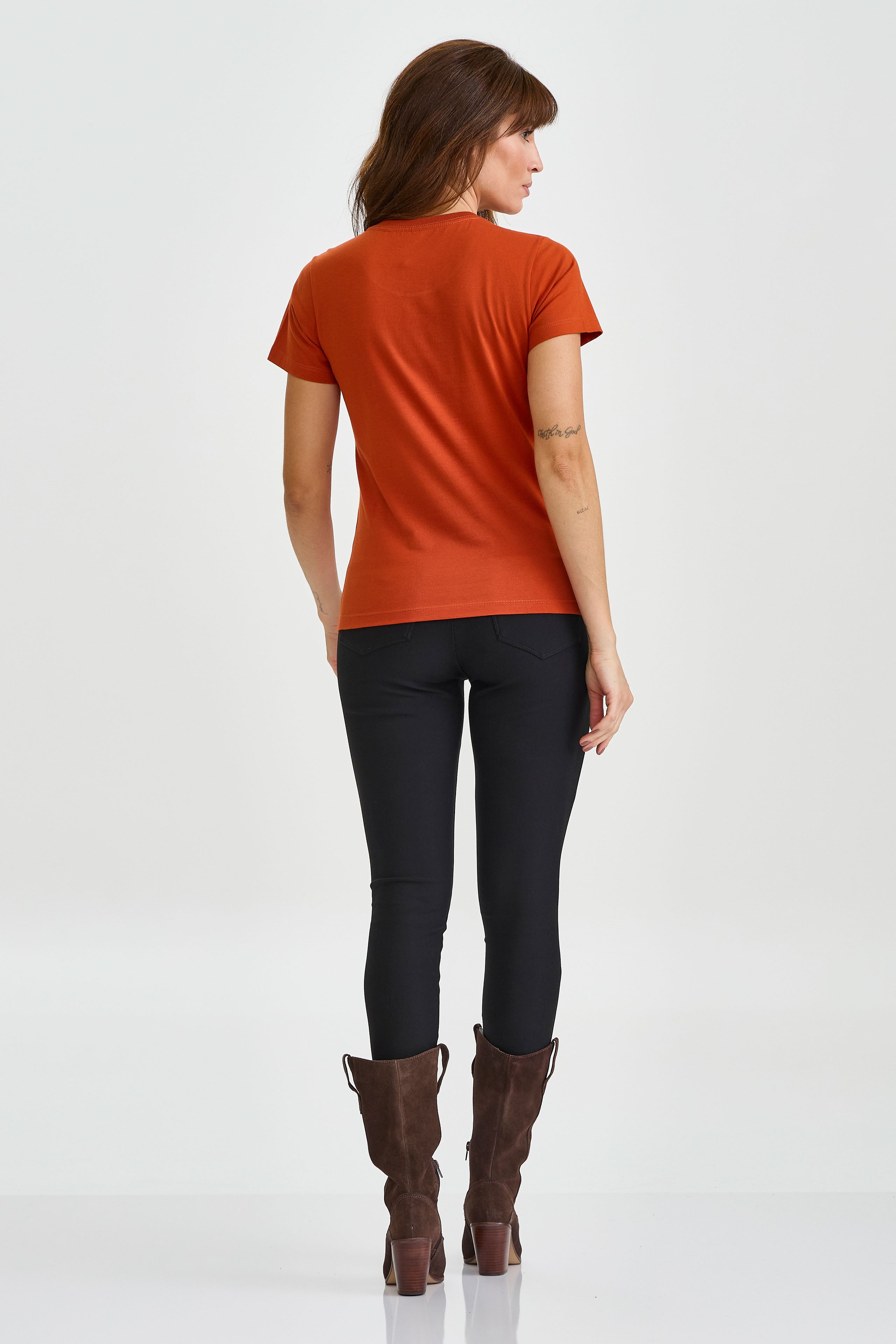 CAMISETA SLIM MEIA MALHA PENTEADA ESTAMPADA 51138