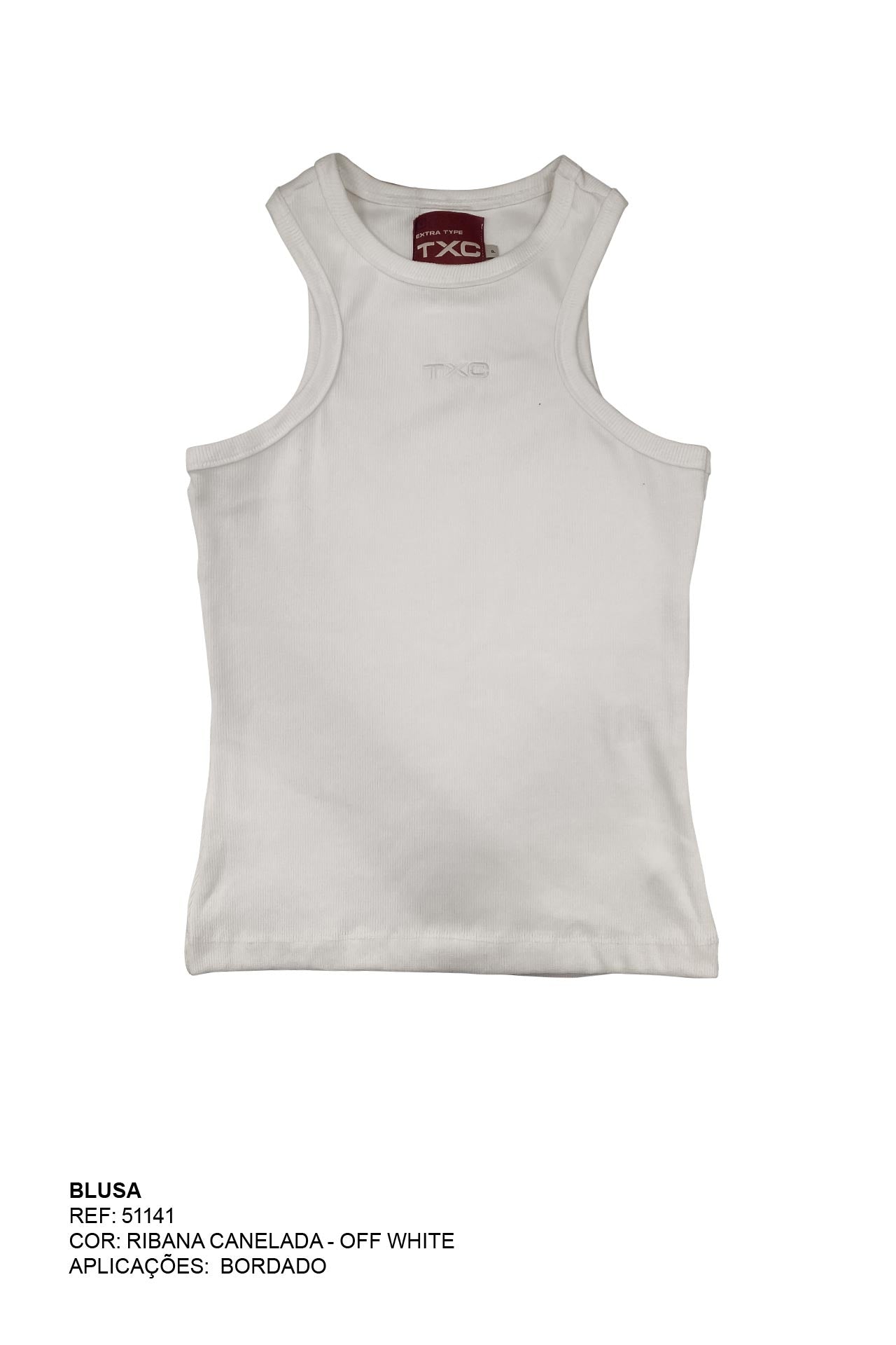 REGATA SLIM MALHA BORDADA 51141i INFANTIL