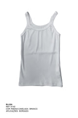 REGATA ALCINHA MALHA BORDADA 51142i INFANTIL