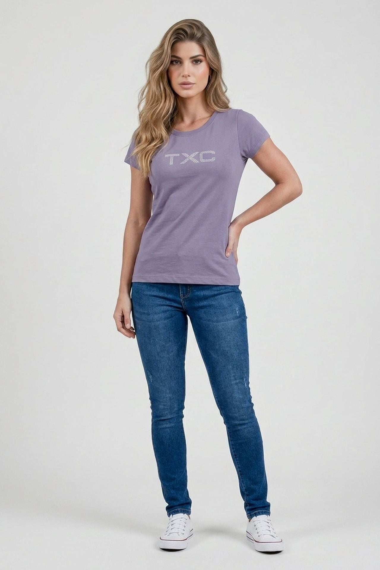 CAMISETA SLIM FIO 30 PENTEADA STRASS 51179
