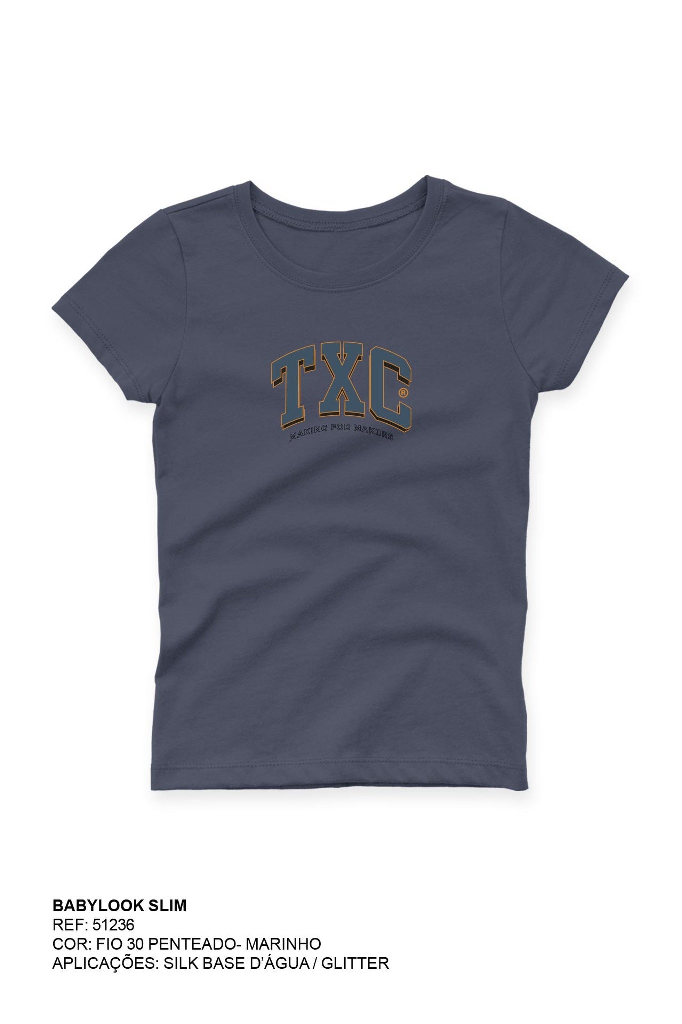 CAMISETA SLIM MEIA MALHA PENTEADA ESTAMPADA 51236