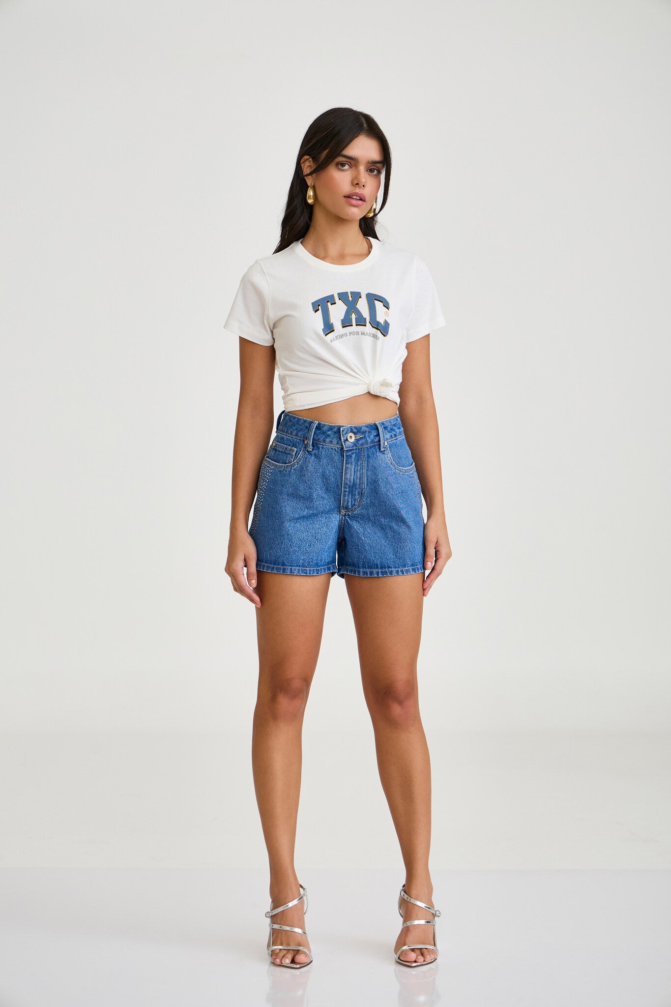 CAMISETA SLIM MEIA MALHA PENTEADA ESTAMPADA 51236