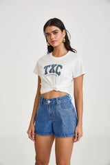 CAMISETA SLIM MEIA MALHA PENTEADA ESTAMPADA 51236