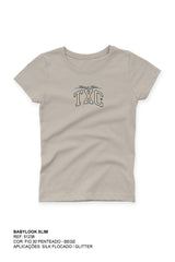 CAMISETA SLIM MEIA MALHA PENTEADA GLITTER 51238