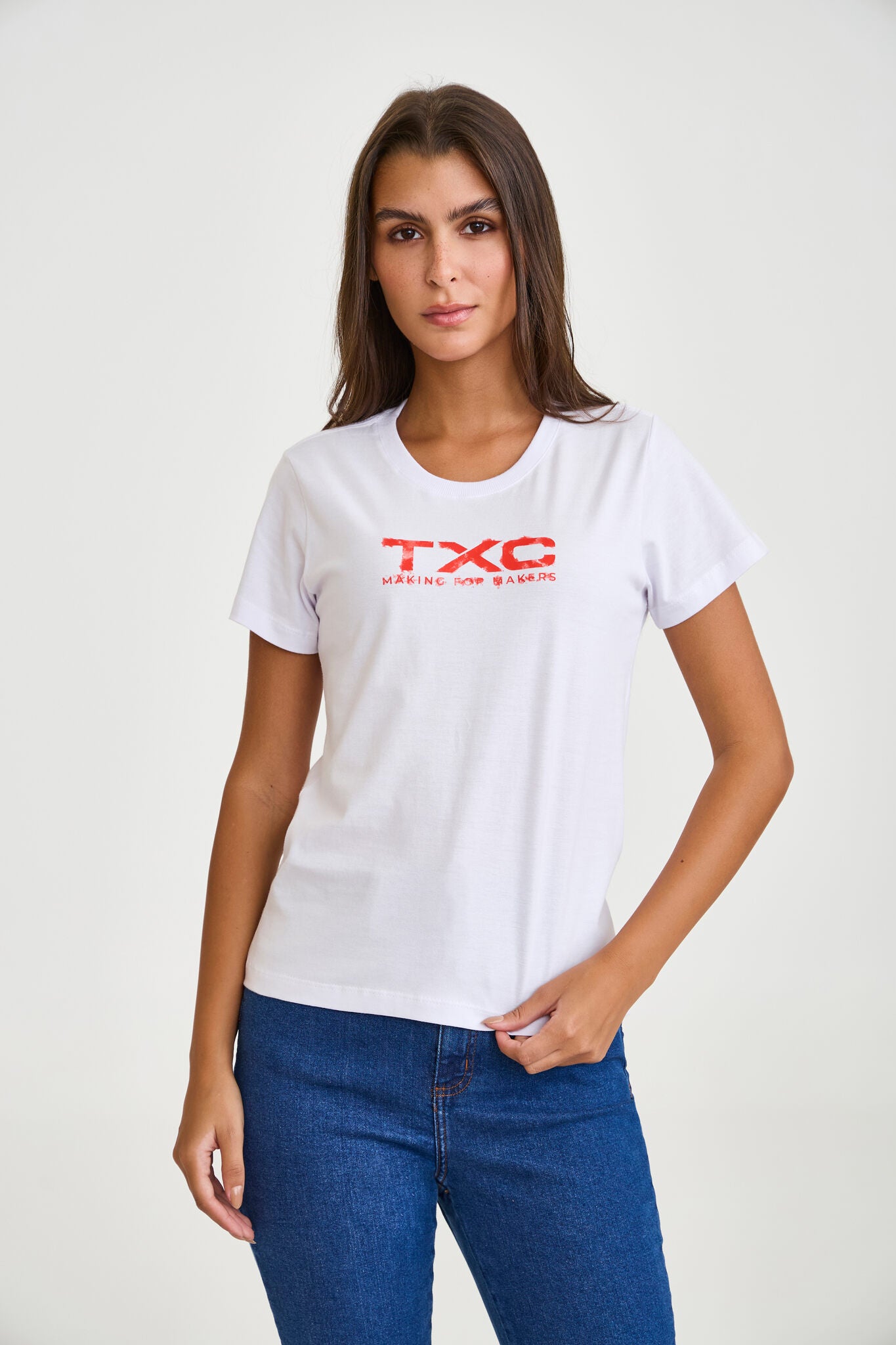 CAMISETA SLIM MEIA MALHA PENTEADA ESTAMPADA 51246