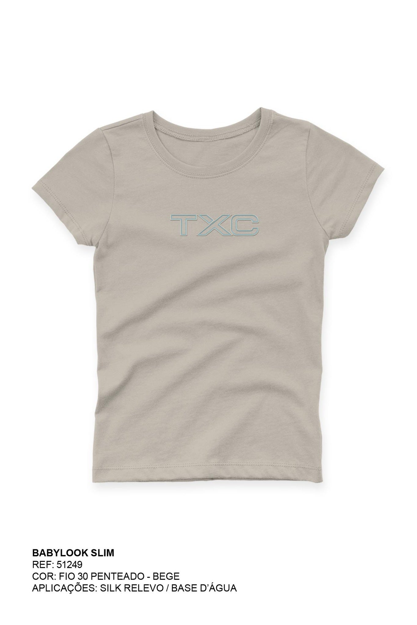 CAMISETA SLIM MEIA MALHA PENTEADA ESTAMPADA 51249